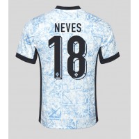 Camiseta Portugal Ruben Neves #18 Segunda Equipación Replica Eurocopa 2024 mangas cortas
